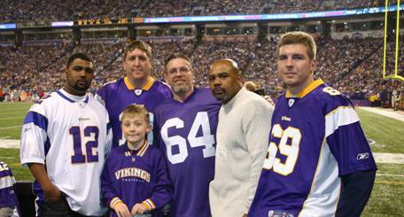 Volunteers for the Vikings Designated Driver Booth L to R- Charles Jr., Rodney, Rodney Jr., Joe, Charles and Bradley